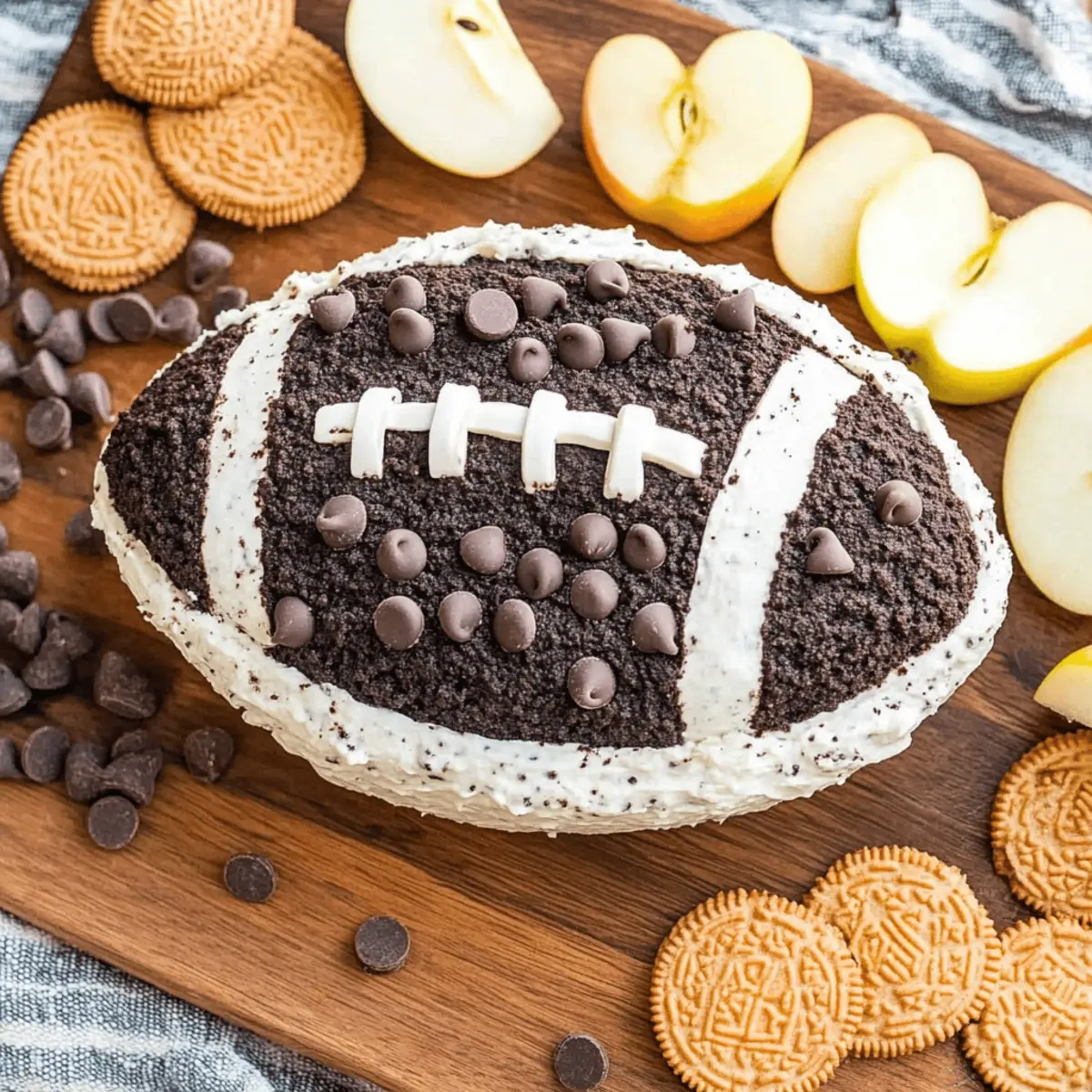 Oreo Cream Cheese Football Dip hldrqb