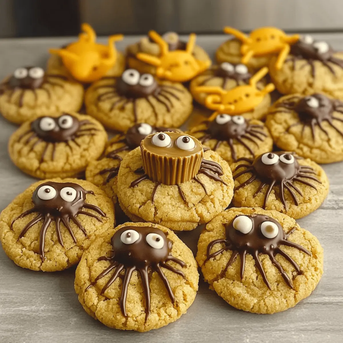 Peanut Butter Spider Halloween Cookies tfnwkc