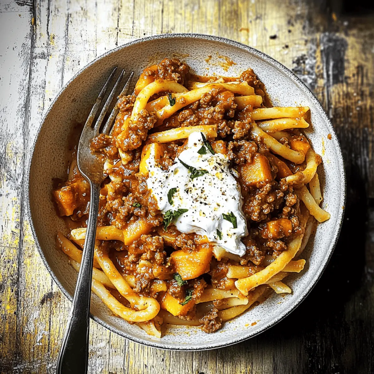 Pumpkin Beef Bolognese ll268t