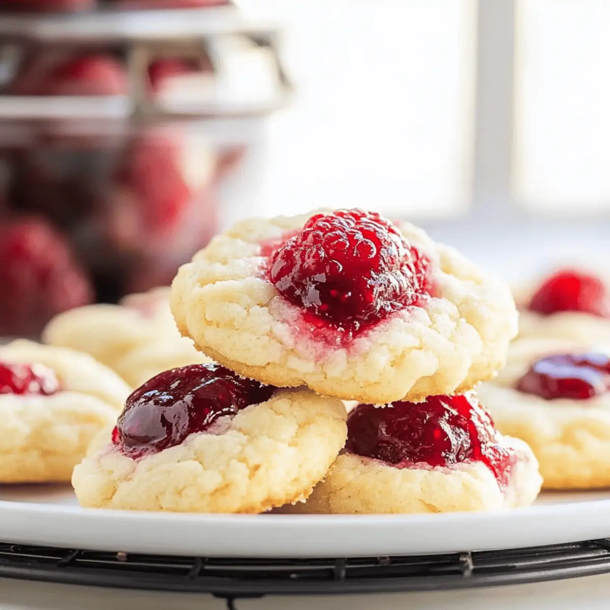 Raspberry Thumbprint Cookies That Feel Like Cheesecake Bliss