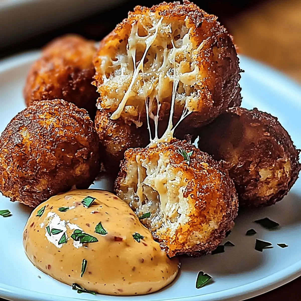 Crispy Reuben Balls with Spicy Thousand Island Magic