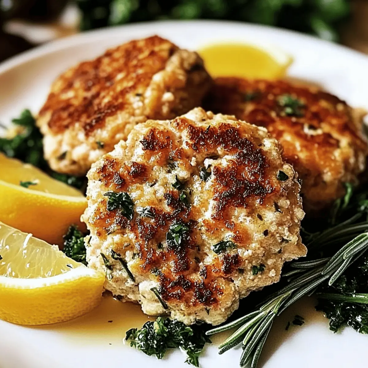 Rosemary Lemon Chicken Patties yvjygq