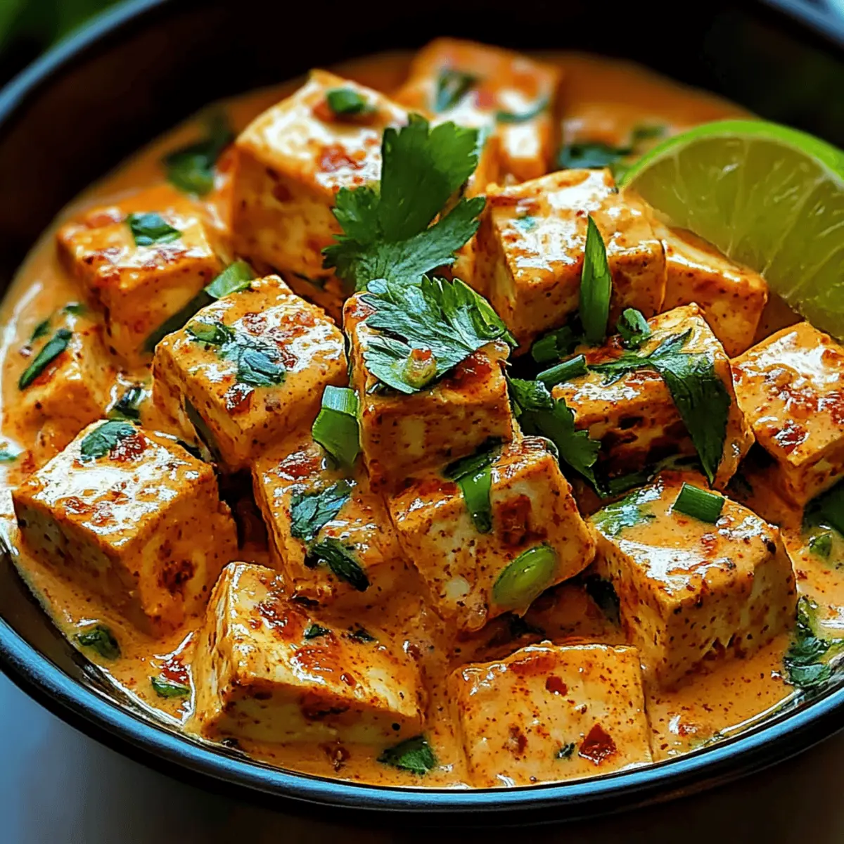 Tofu in Creamy Coconut Sauce – A Flavorful Vegan Comfort Bowl