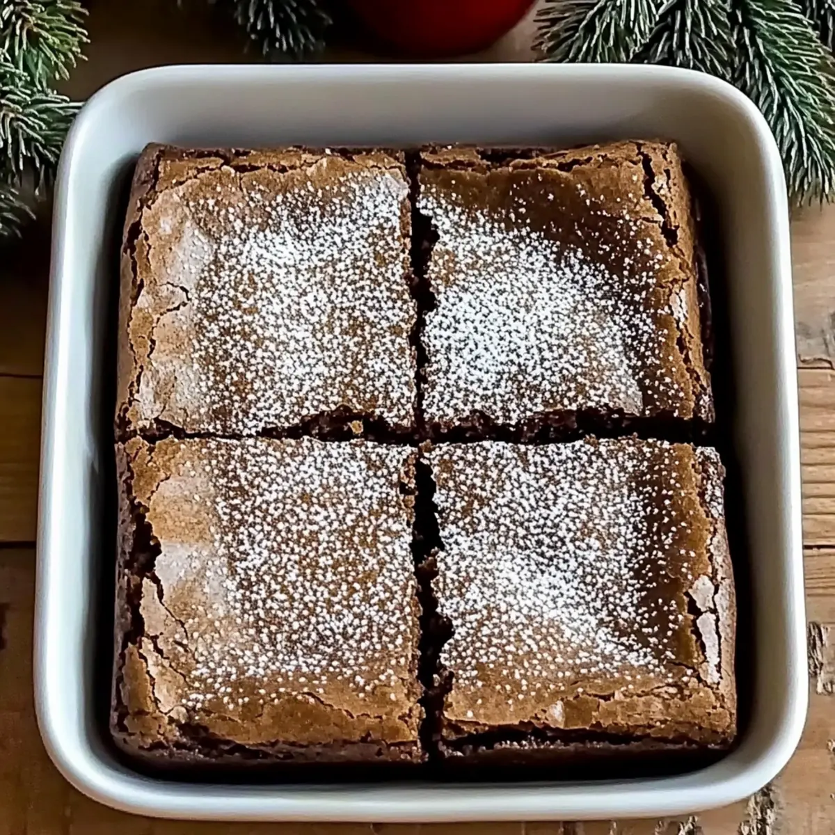 Comforting Simple Gingerbread Brownies for Holiday Cheer