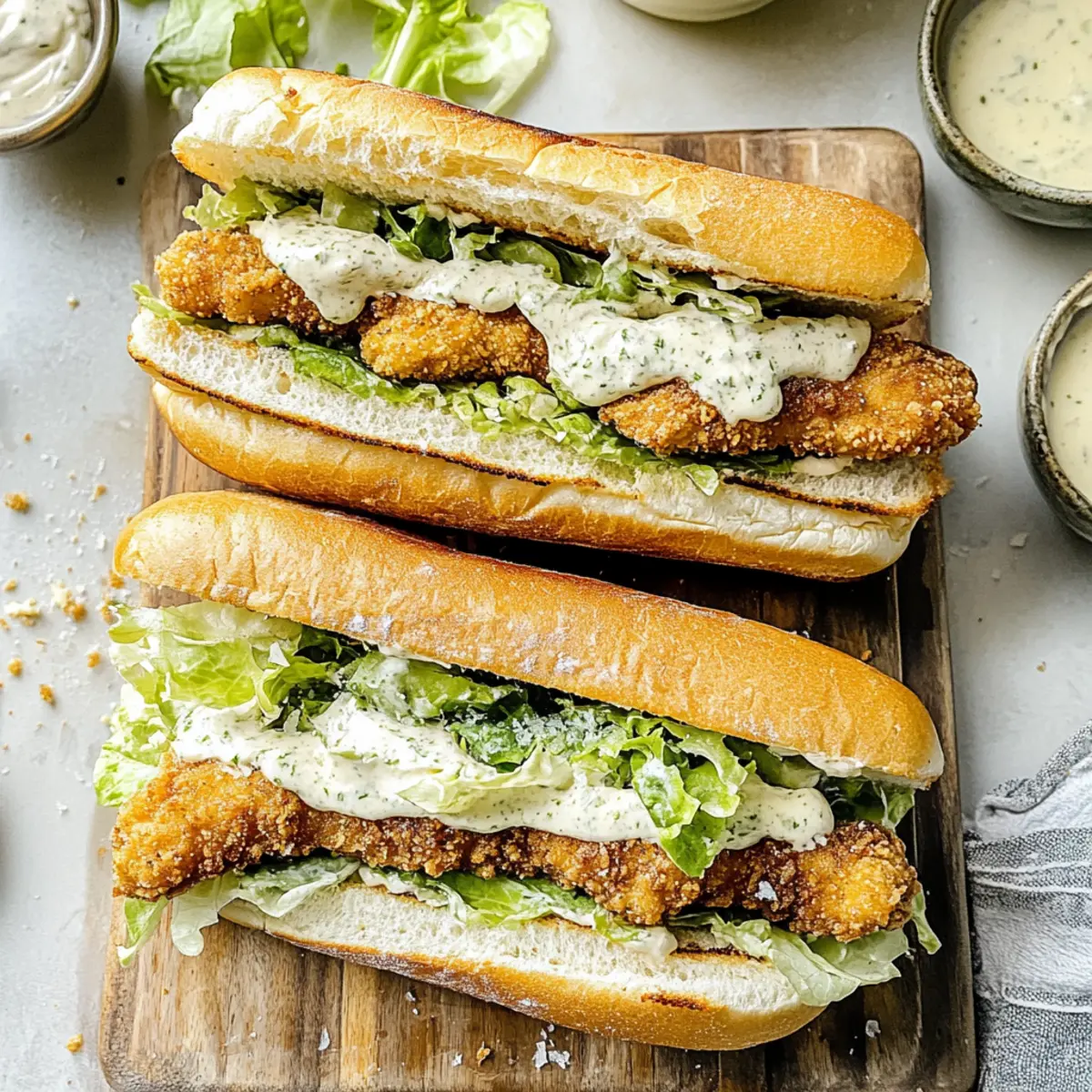 Perfectly Crispy Chicken Caesar Sandwiches for a Flavor Blast