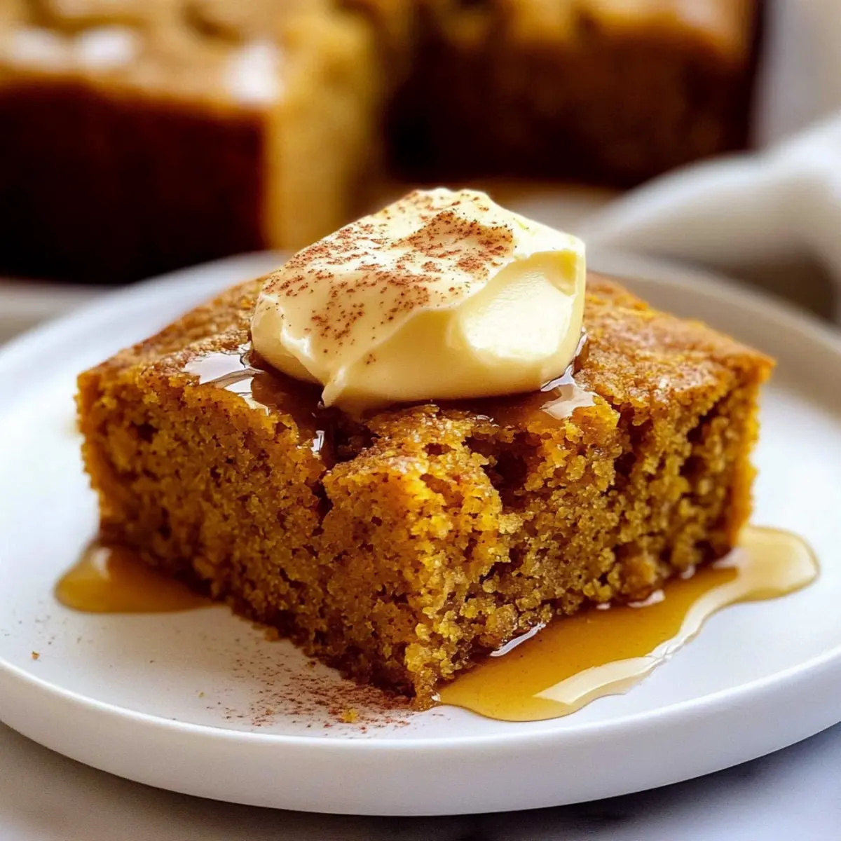 Pumpkin Cornbread with Cinnamon Honey Butter for Cozy Fall Days