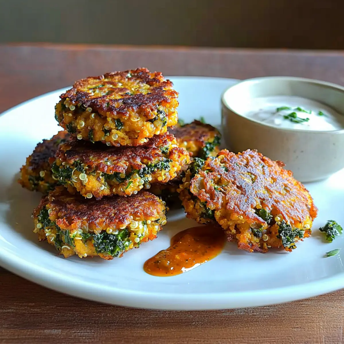 Sweet Potato Kale and Quinoa Fritters: Crispy, Healthy Goodness