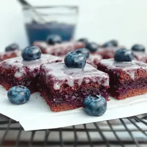 Glazed Blueberry Brownies