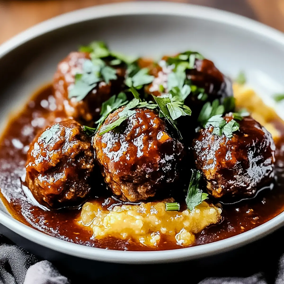 Tender Red Wine Braised Meatballs for Cozy Italian Comfort