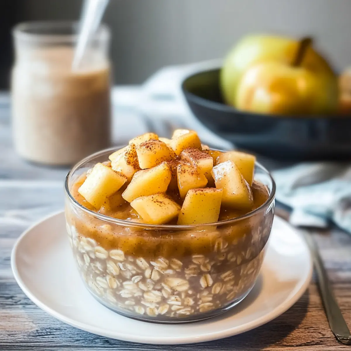 Apple Cinnamon Overnight Oats for a Cozy Vegan Breakfast