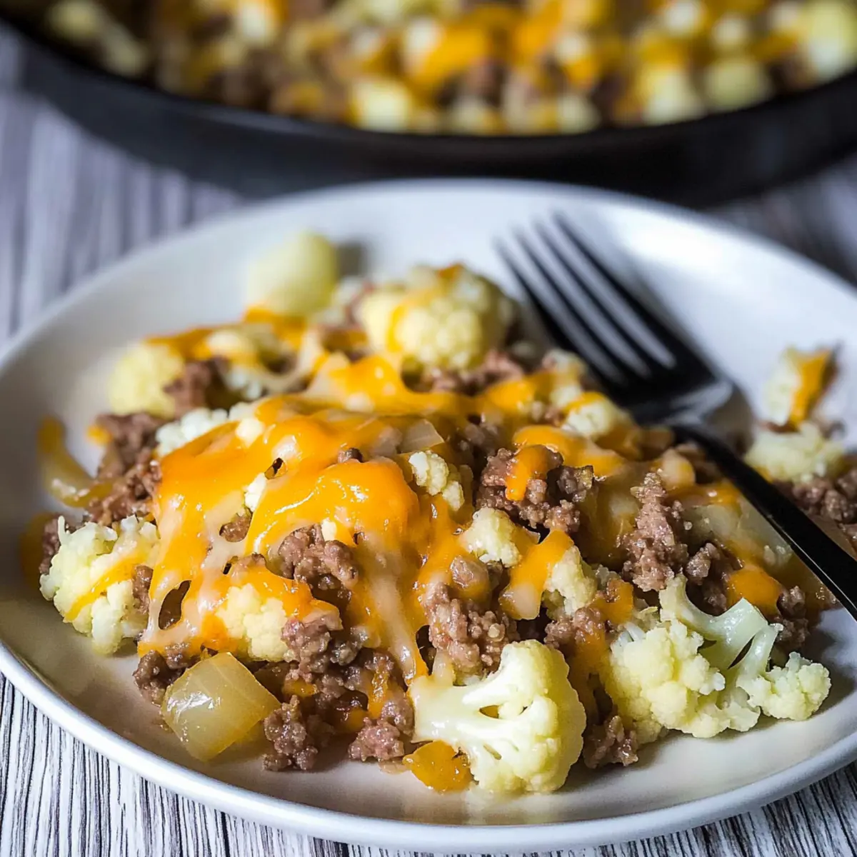 Savory Cauliflower and Ground Beef Hash for Cozy Nights