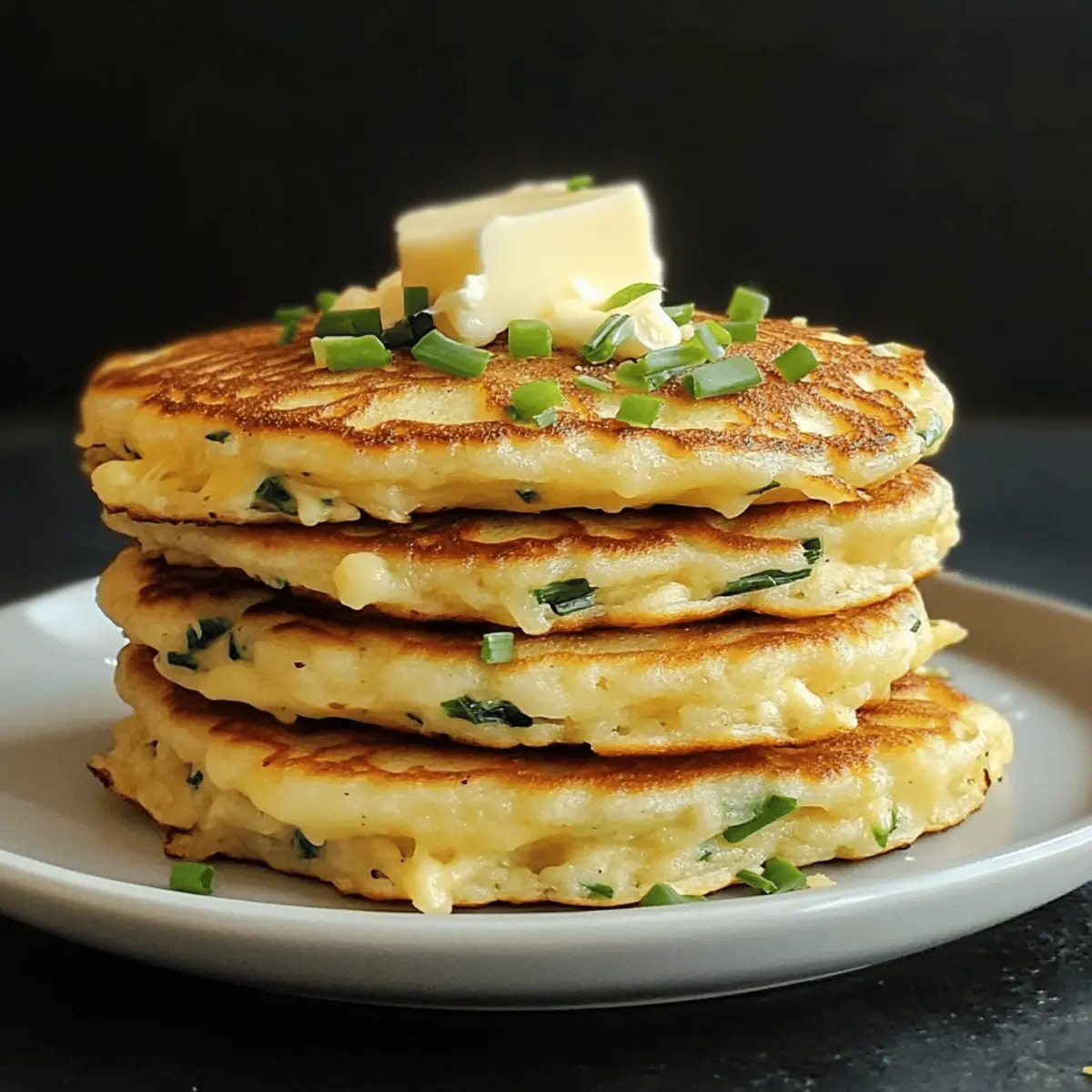 Cheese & Chive Pancakes: Fluffy Savory Delights!