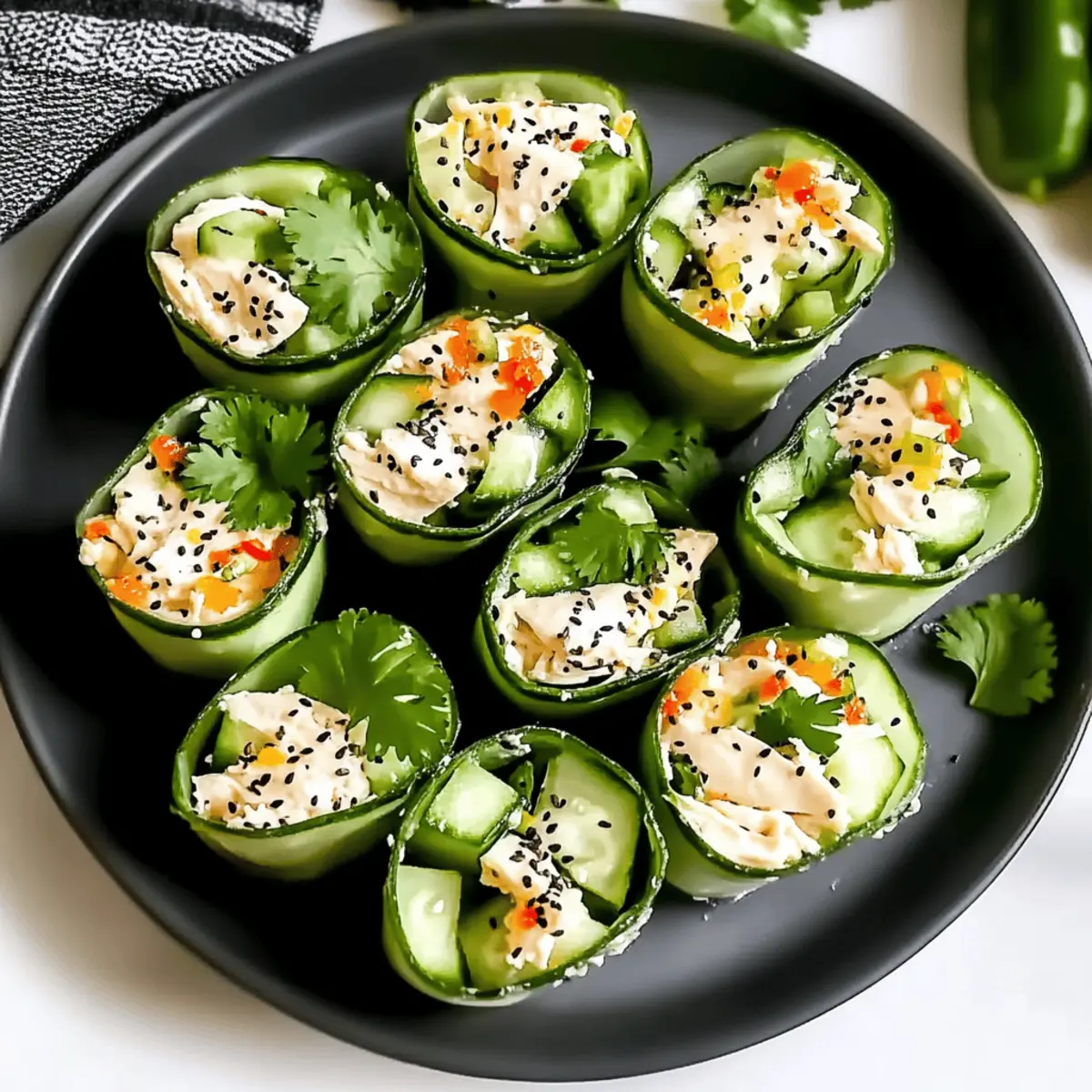 Delightfully Light Chicken Salad Cucumber Roll Ups You'll Love