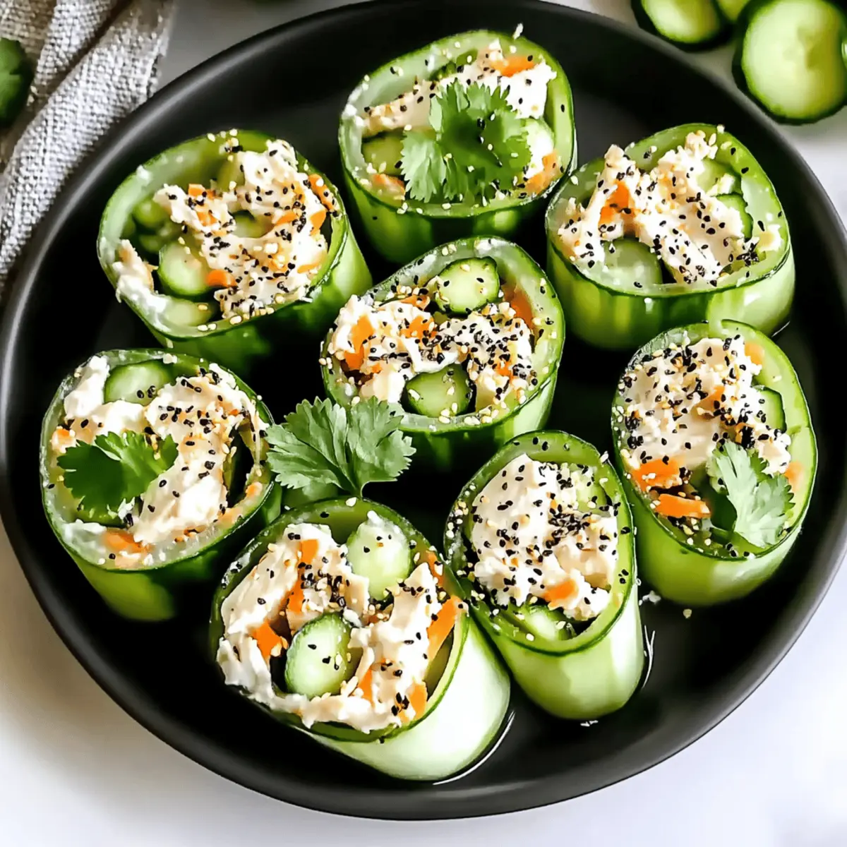 Chicken Salad Cucumber Roll Ups u0cdsh
