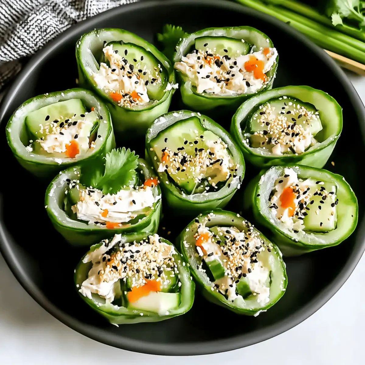 Chicken Salad Cucumber Roll Ups yuqazi