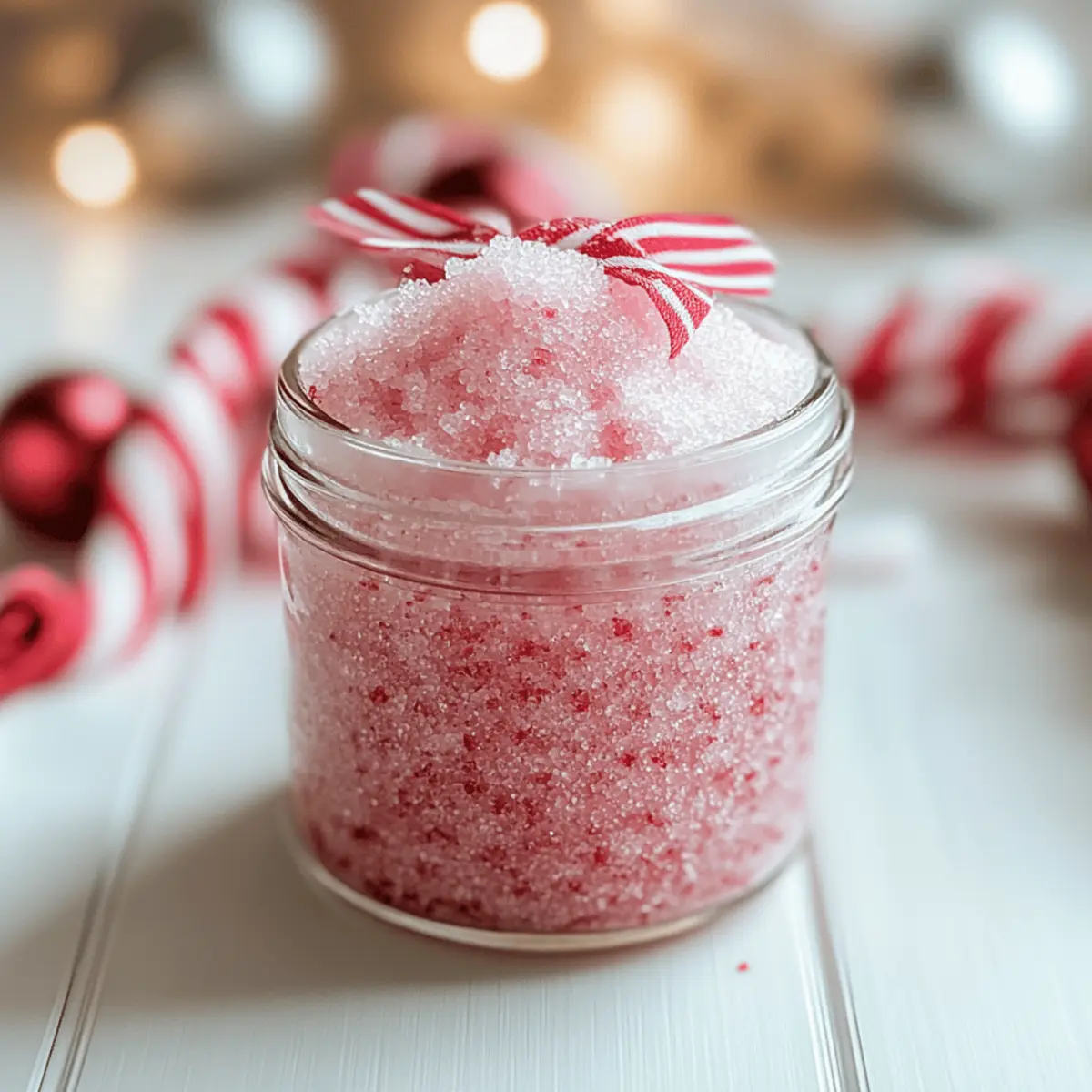 Homemade Christmas Peppermint Sugar Scrub for Glowing Skin