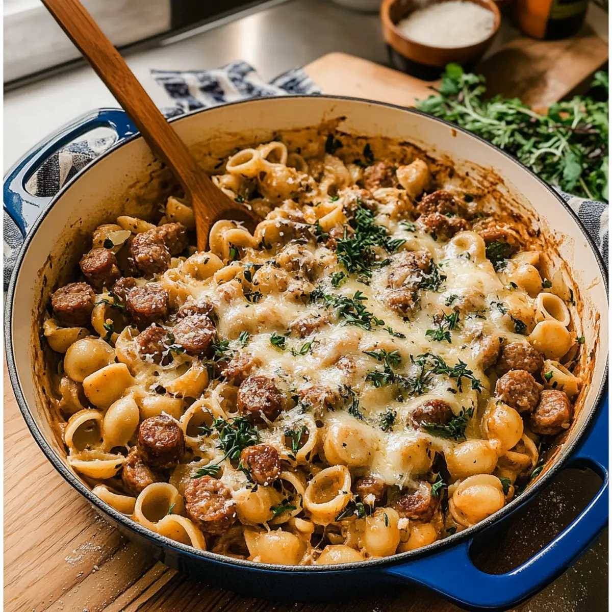 Creamy Apple Gouda Sausage Past n97fie