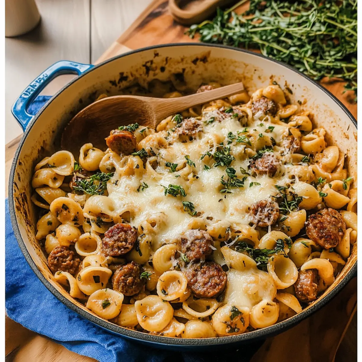 Creamy Apple Gouda Sausage Past ovavwh