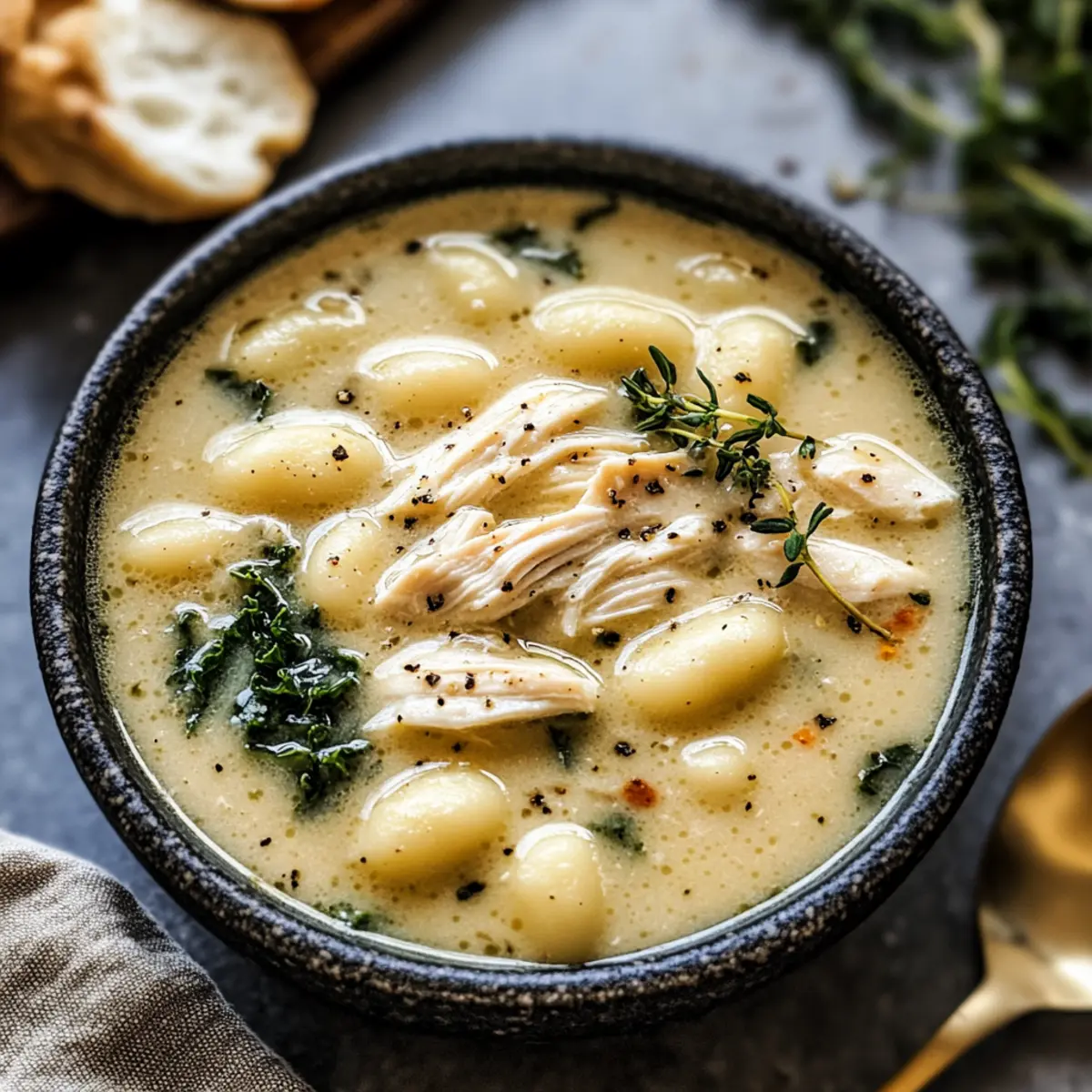 Creamy Garlic Chicken Gnocchi Soup nqsydr