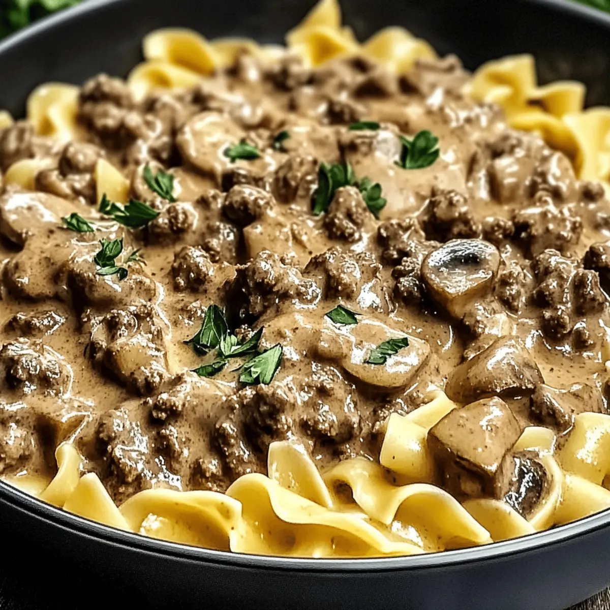 Deliciously Creamy Ground Beef Stroganoff for Cozy Nights