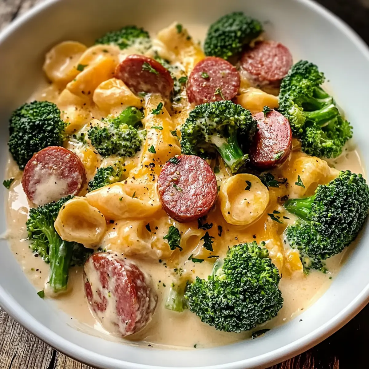 Creamy Kielbasa Broccoli Skillet in Just 30 Minutes