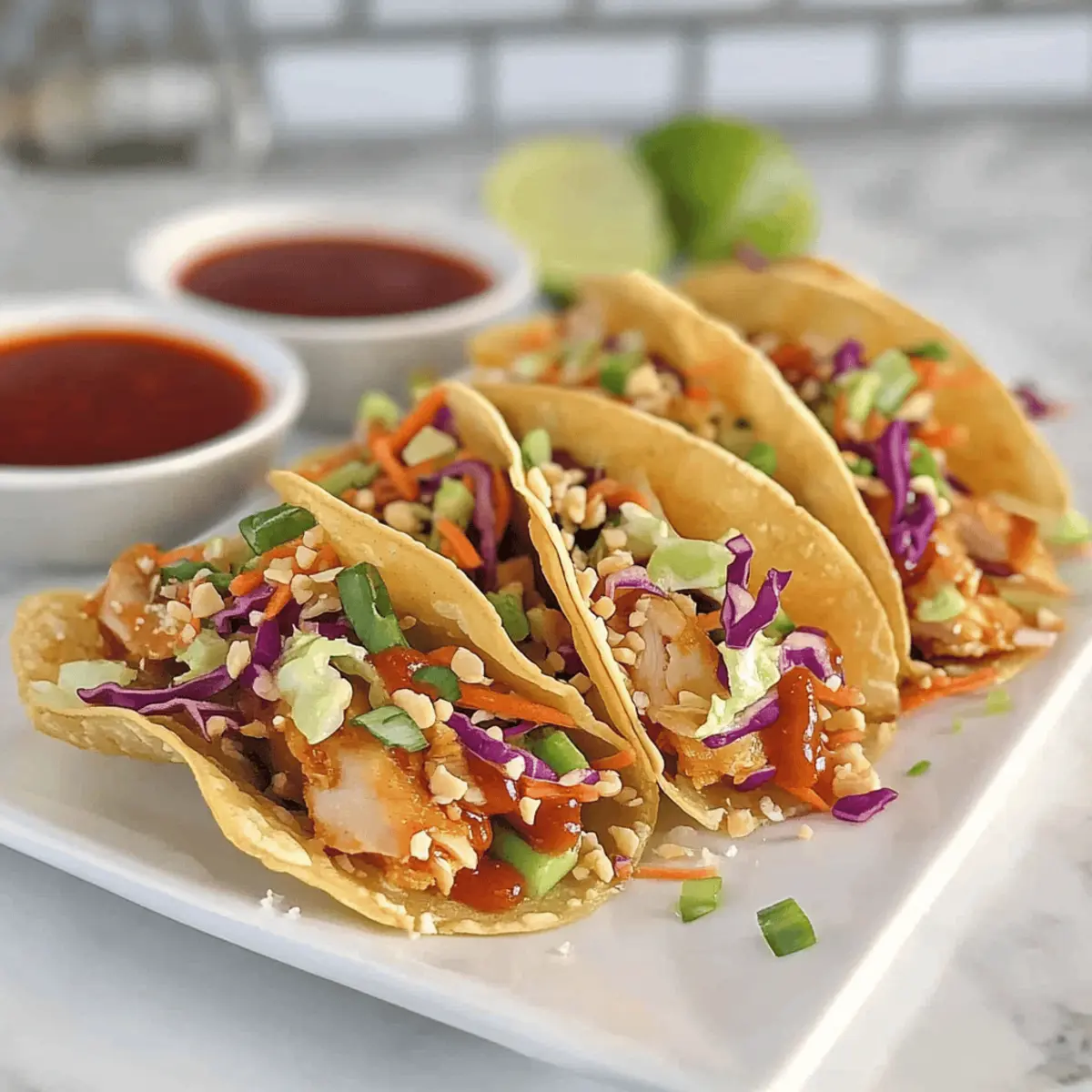 Crispy Chicken Wonton Tacos om0isi