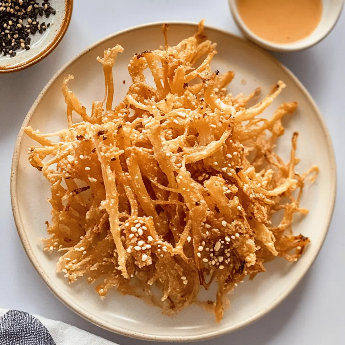 Crispy Fried Enoki Mushroom Bites That Will Dazzle You