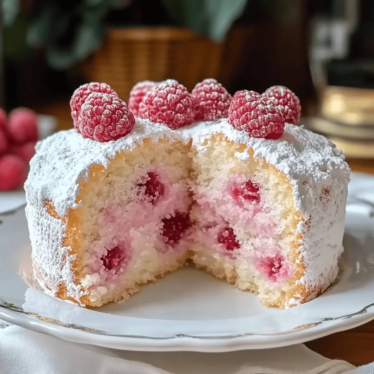 Lighter Than Air Raspberry Angel Food Cake Bliss