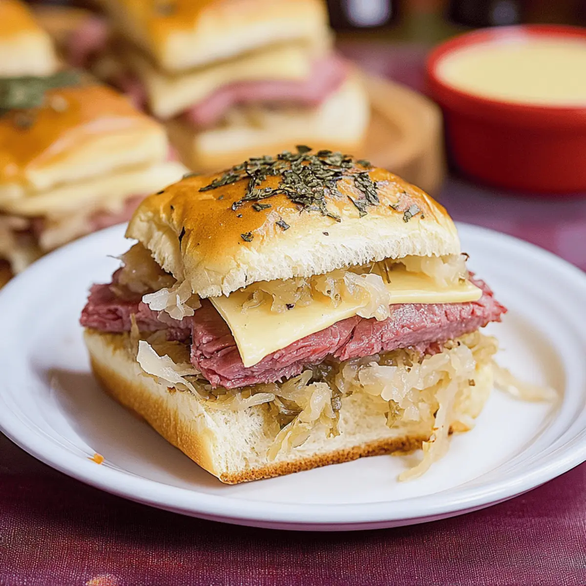 Delicious Reuben Sliders for Your Next Tailgate Party