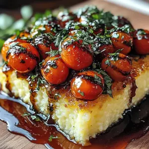 Savory Herbed Polenta & Roasted Tomato Bake