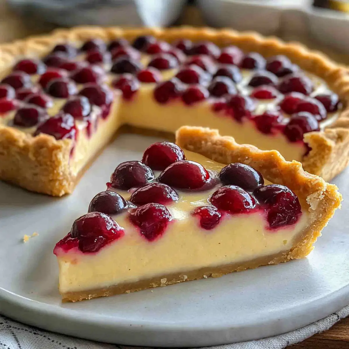 Delightful Cranberry Custard Pie for Holiday Cheer