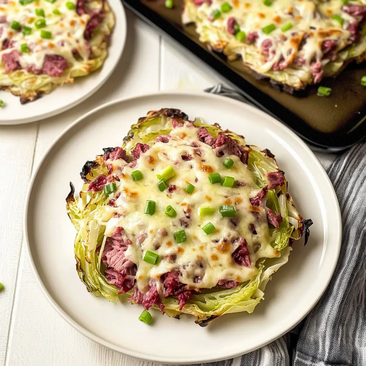 Irish Roasted Cabbage Low Carb Pizza for Keto Comfort Food