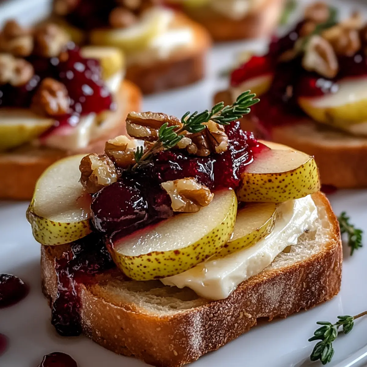 Irresistible Pear Brie Cranberry Crostini for Holiday Joy