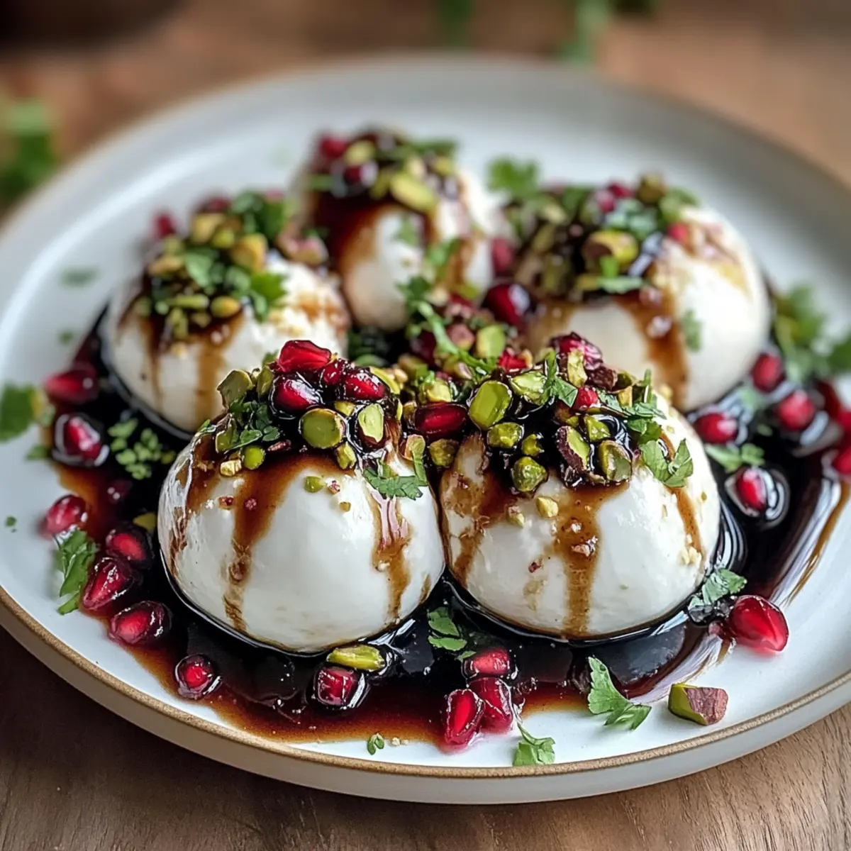 Elegant Burrata Balls with Pomegranate for a Festive Feast