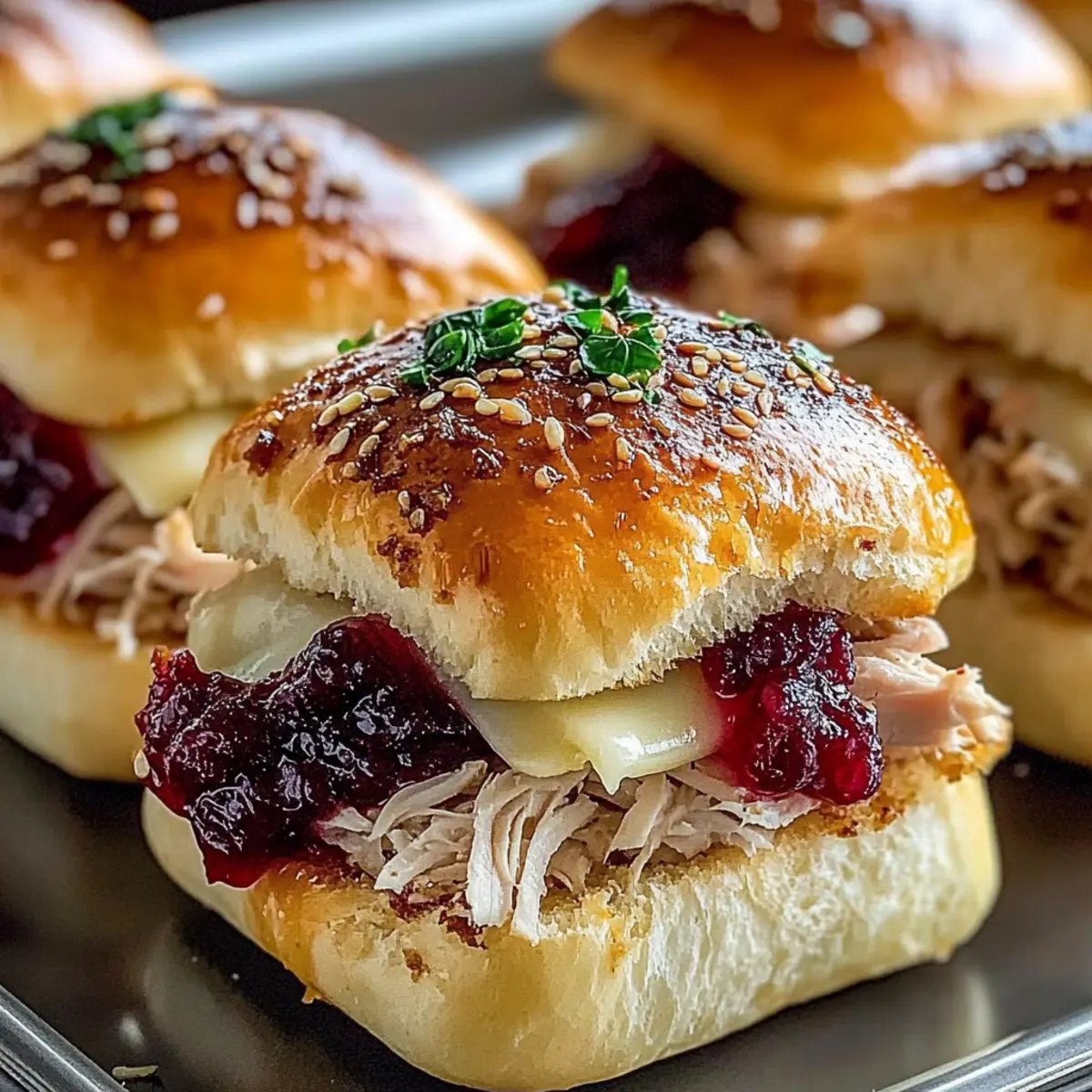 Thanksgiving Leftover Turkey Cranberry Sliders for Cozy Evenings