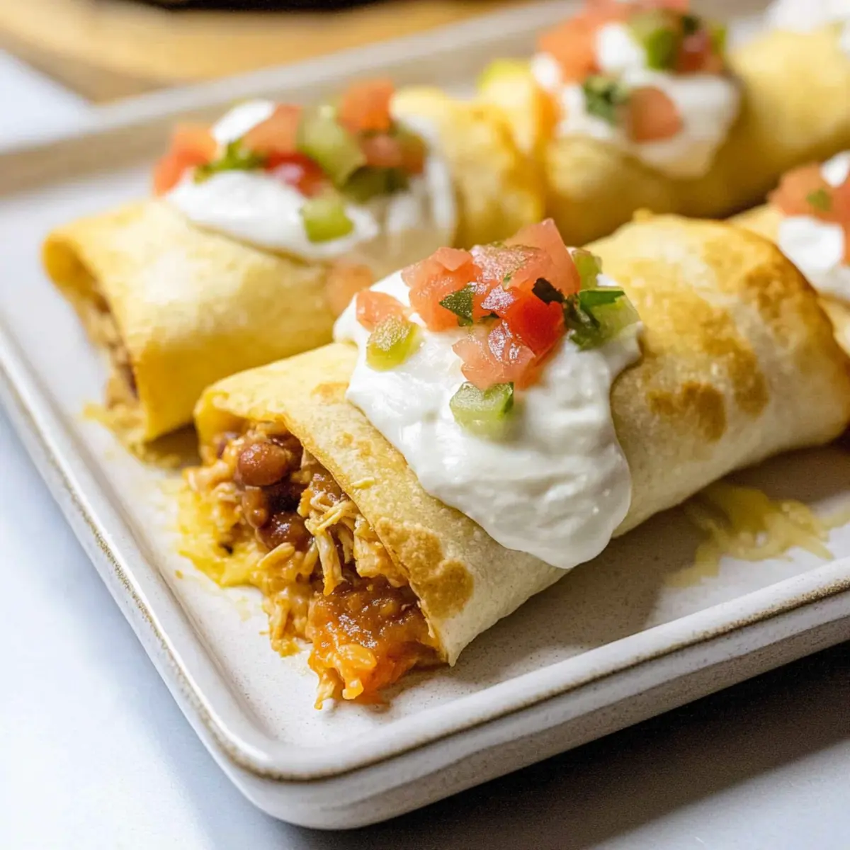 Baked Chicken Chimichangas for a Crunchy Tex-Mex Night