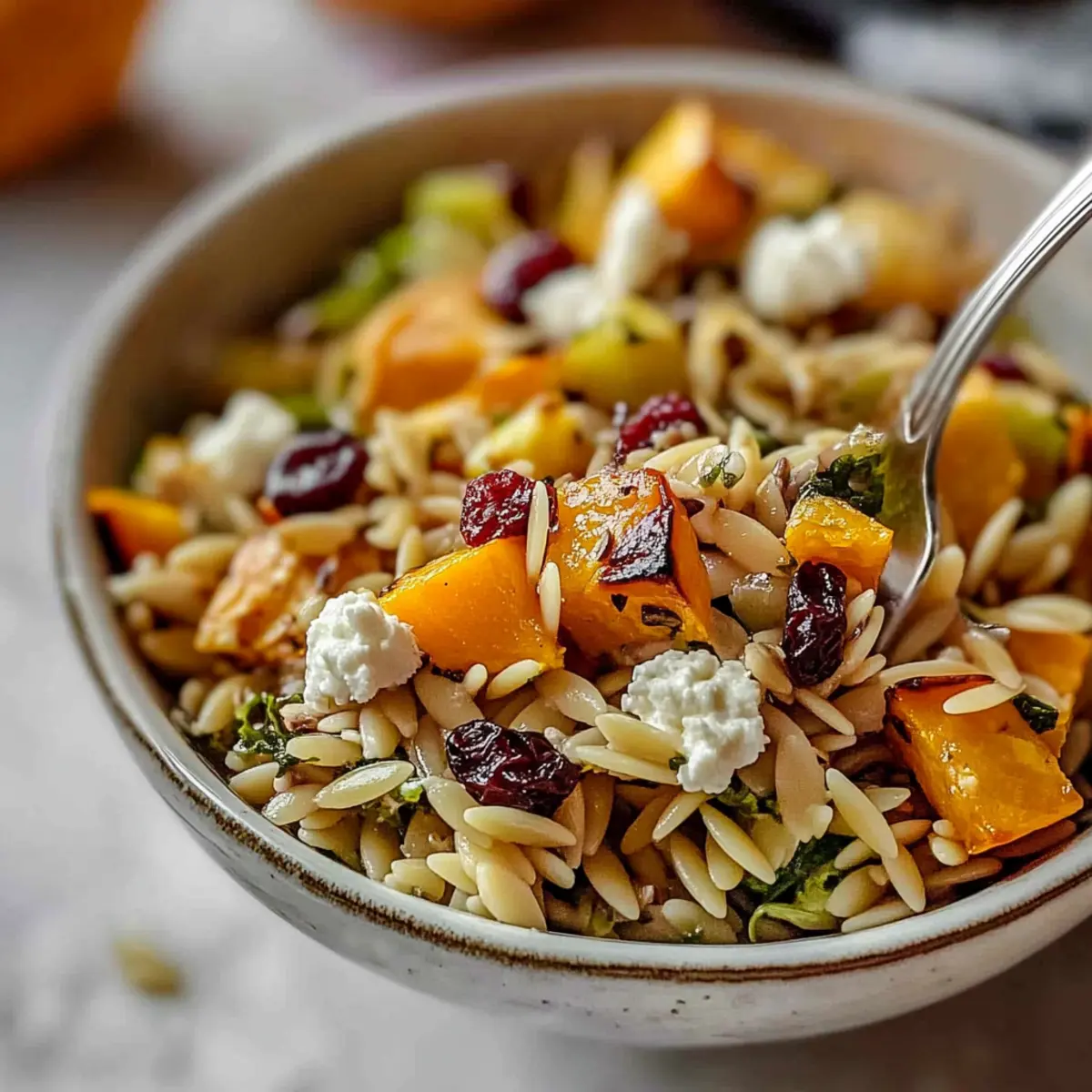 Delicious Fall Harvest Orzo Salad for Cozy Gatherings