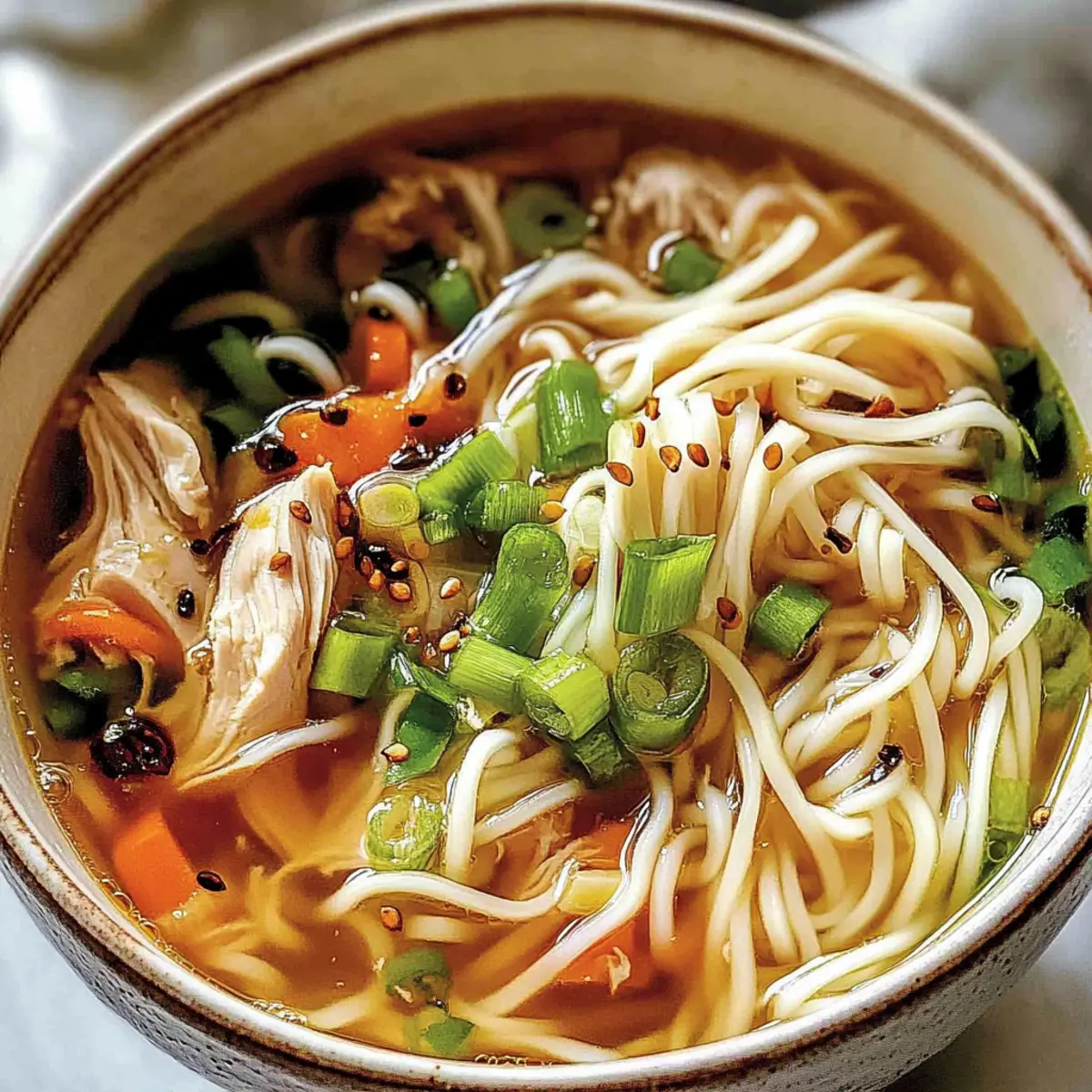 Aromatic Ginger Scallion Chicken Noodle Soup for Cozy Nights