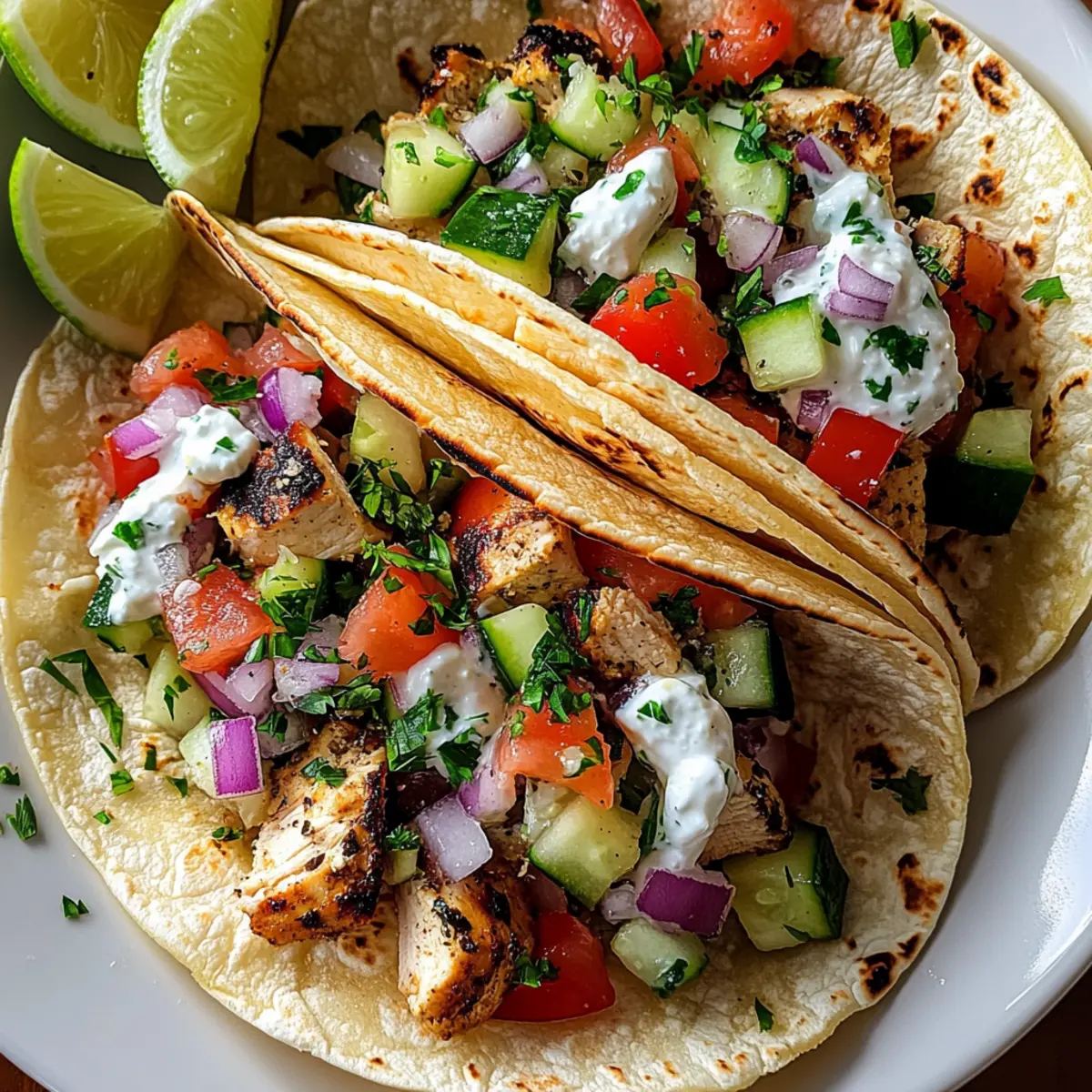 Mediterranean Chicken Tacos for a Fresh Flavor Fiesta