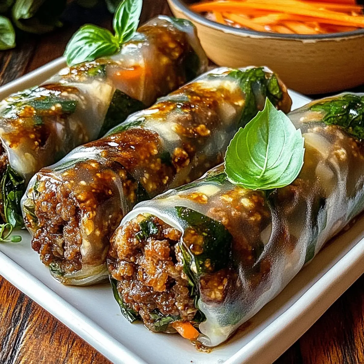 Thai Basil Beef Rolls: Quick, Tasty & Guilt-Free Indulgence