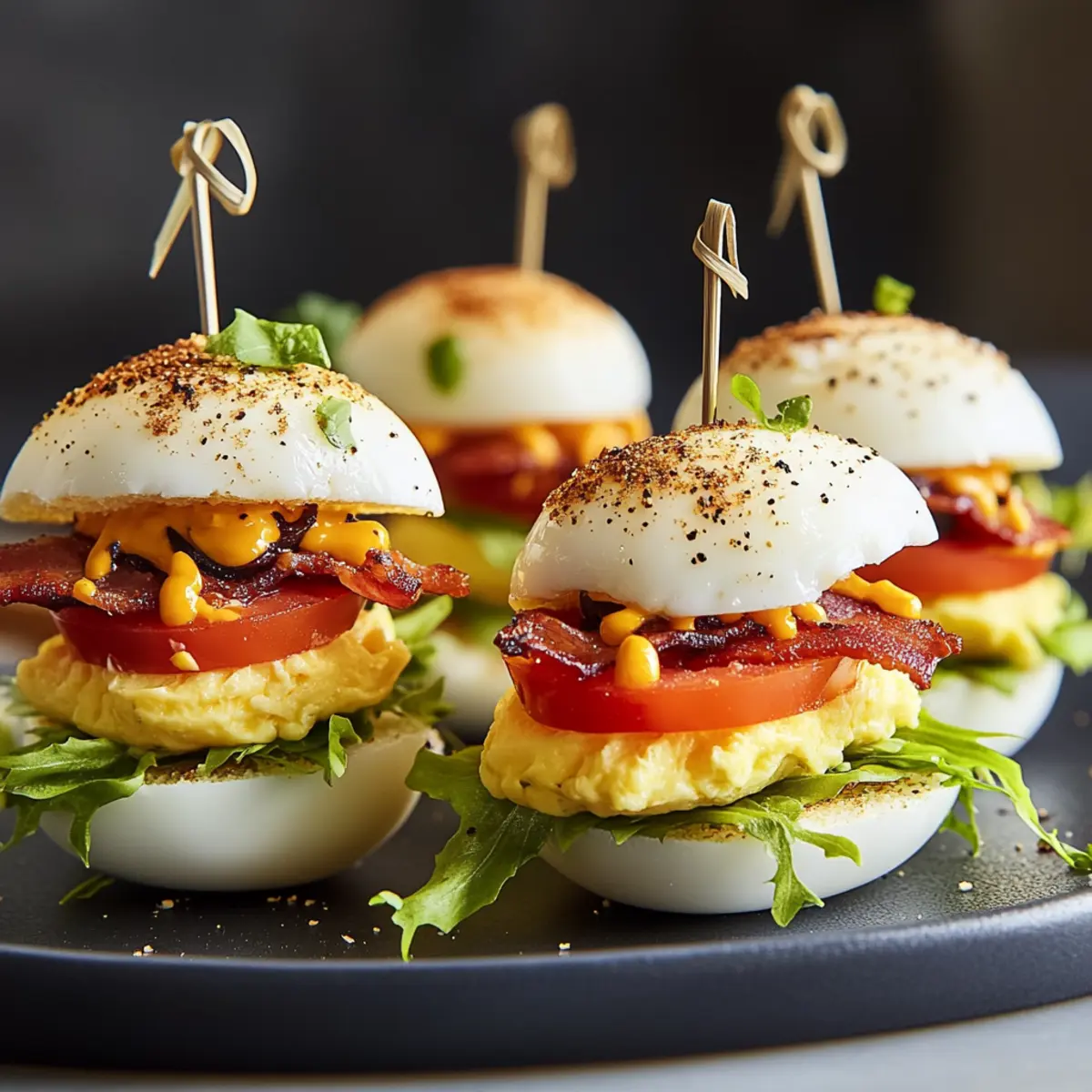 Delicious Devilled BLT Egg Sliders for Your Next Party