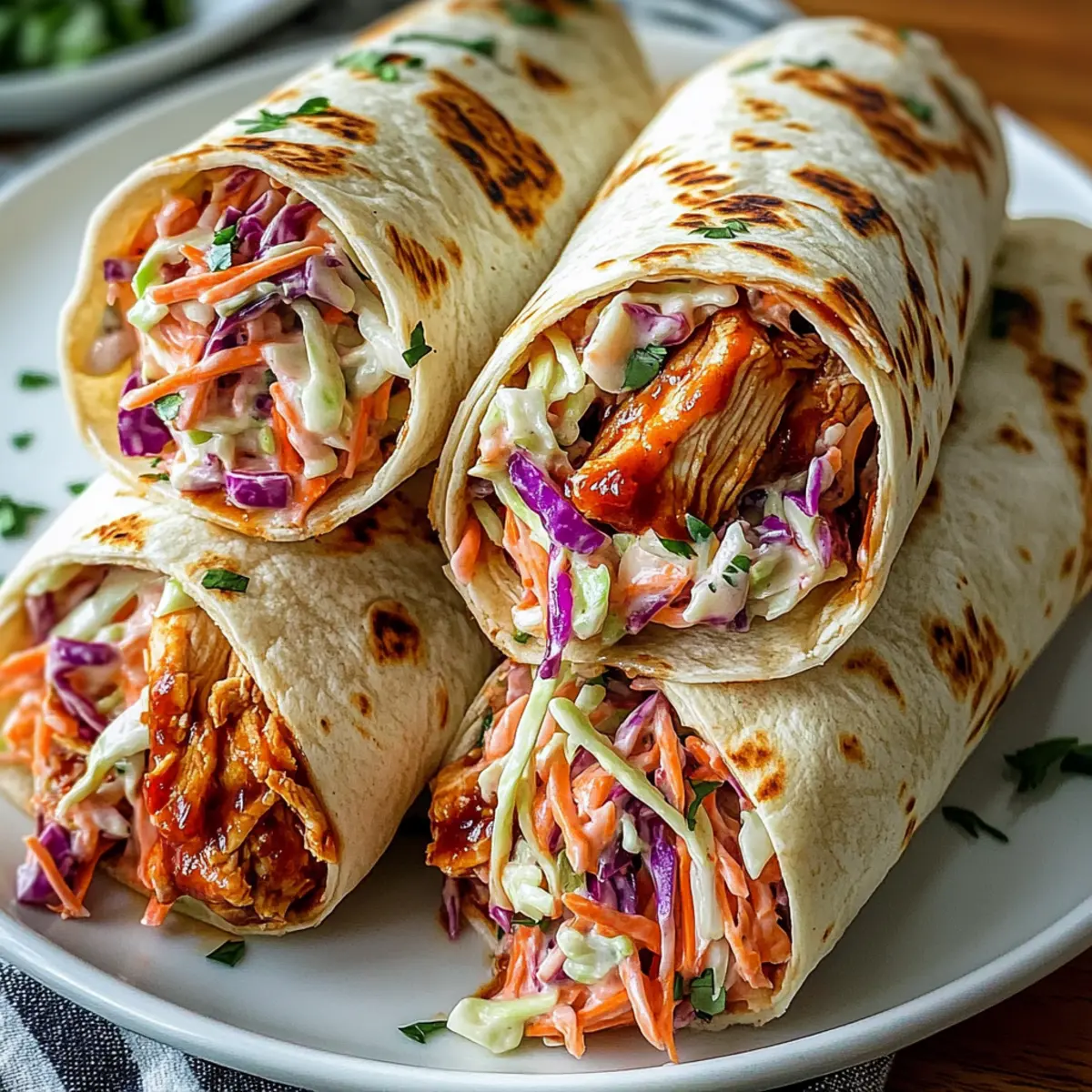 BBQ Chicken Coleslaw Wraps for Quick, Flavor-Packed Lunches