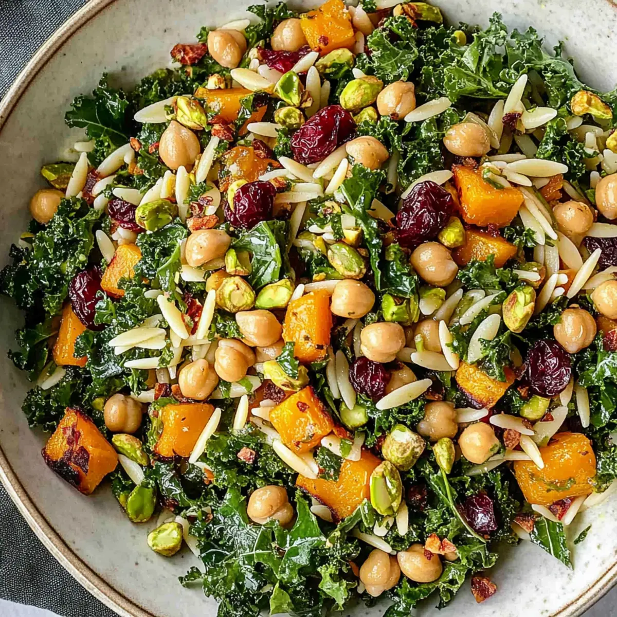 Zesty Kale Orzo Salad with Maple Lime Vinaigrette Delight