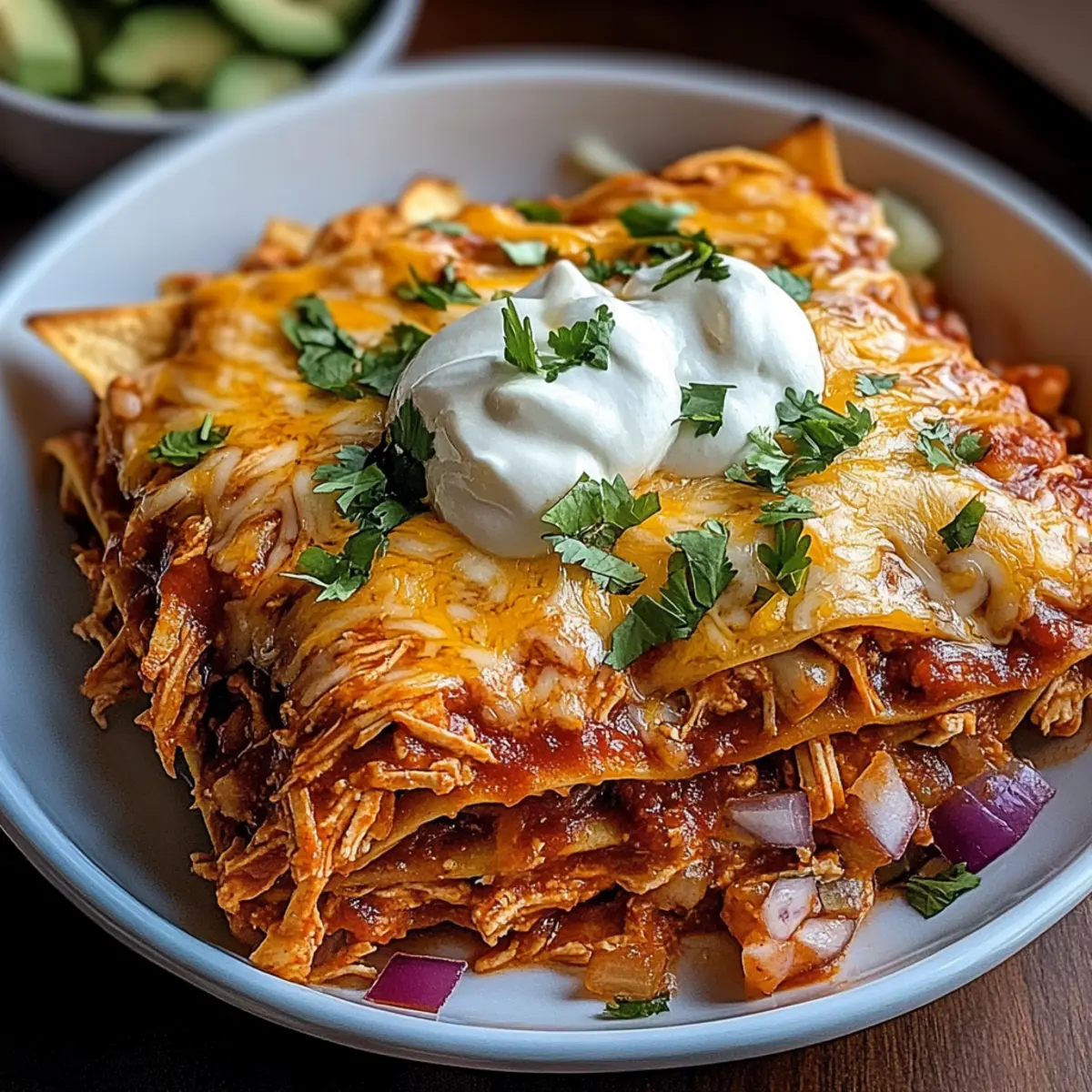 Savory Shredded Chicken Enchilada Casserole for Cozy Nights