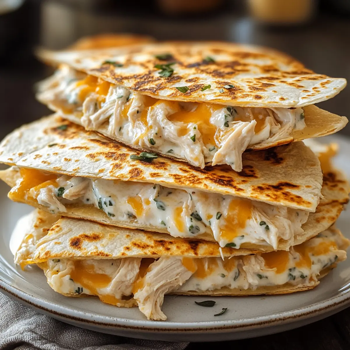 Chicken Ranch Quesadilla: Quick, Cheesy Delight for Dinner