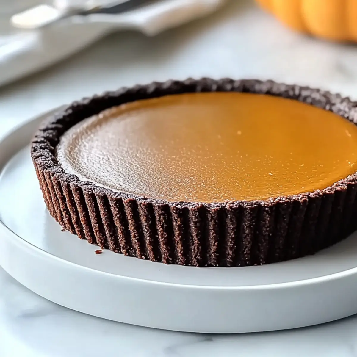 Irresistible Dark Chocolate Pumpkin Tart for Fall Delight