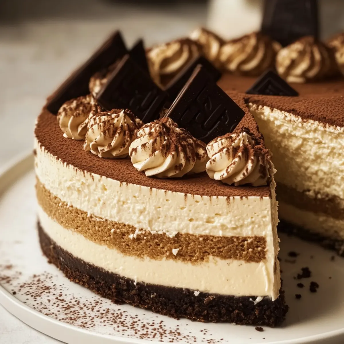 Tiramisu Cold Brew Coffee Cheesecake: Your No-Bake Indulgence