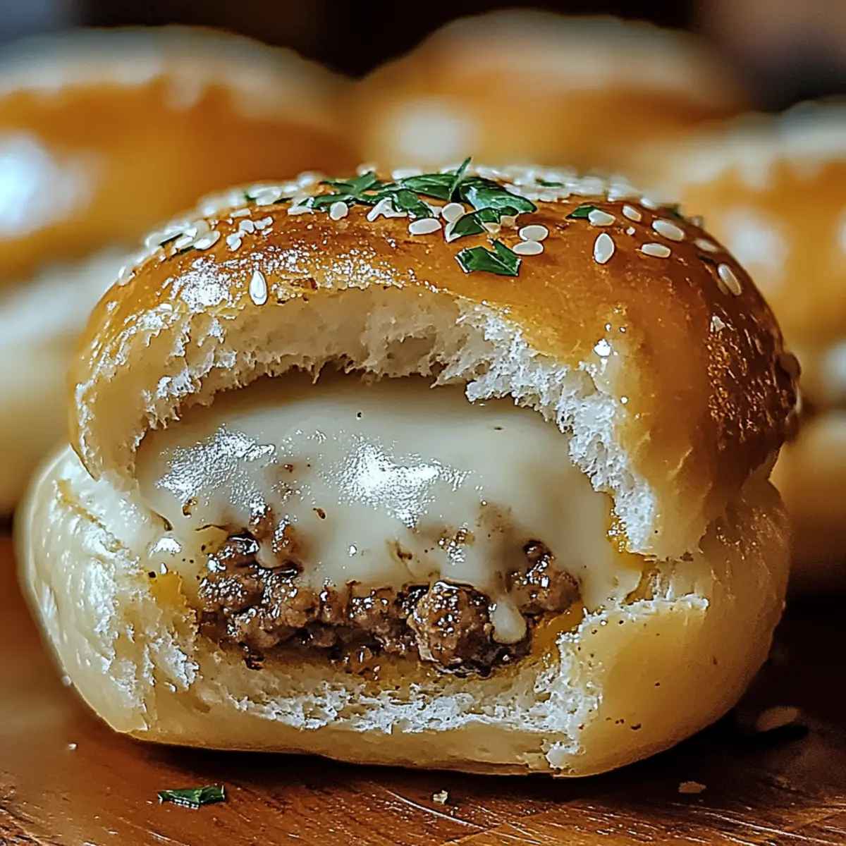 Irresistibly Juicy Garlic Parmesan Cheeseburger Bombs Recipe