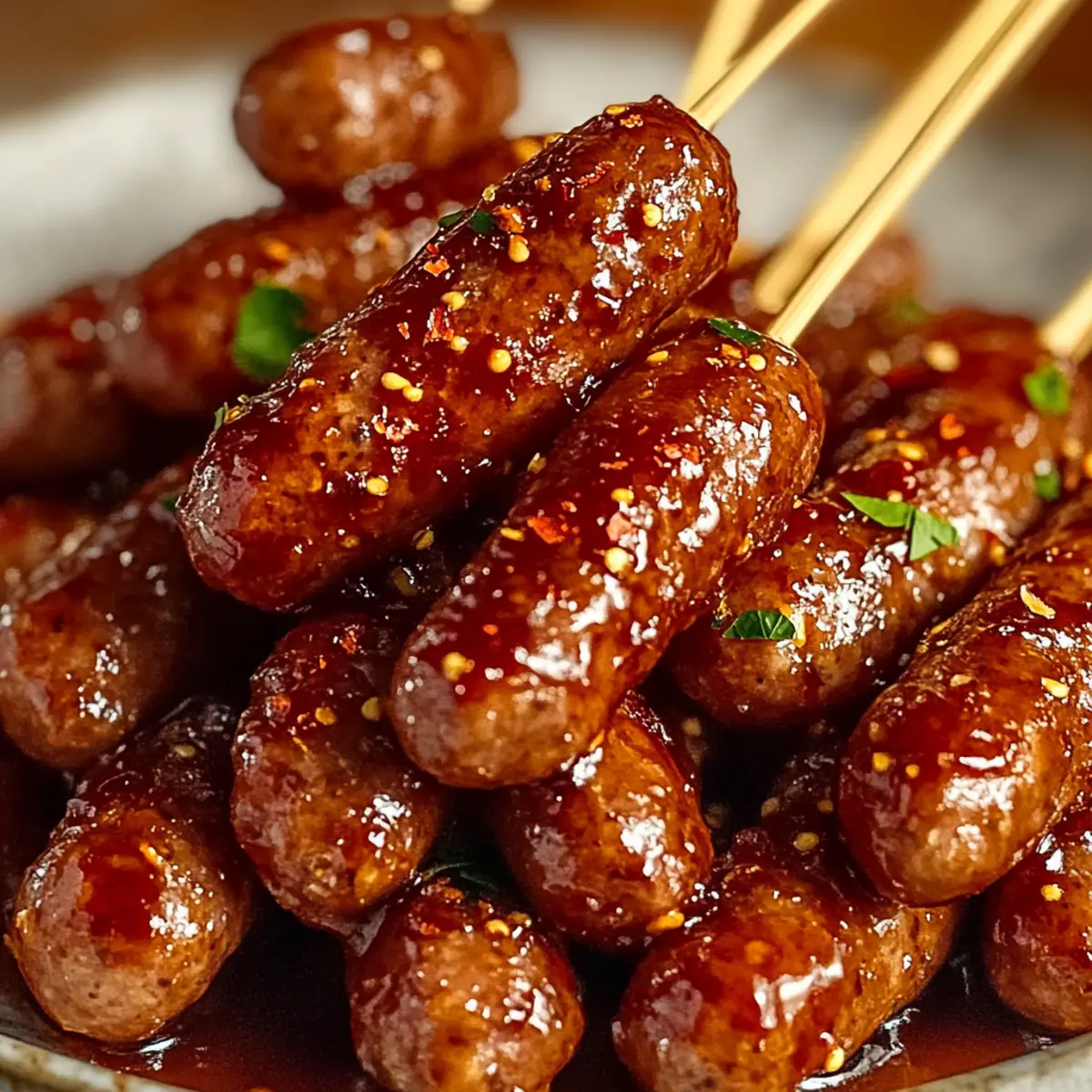 Delicious Hot Honey Garlic Lil Smokies for Game Day Fun