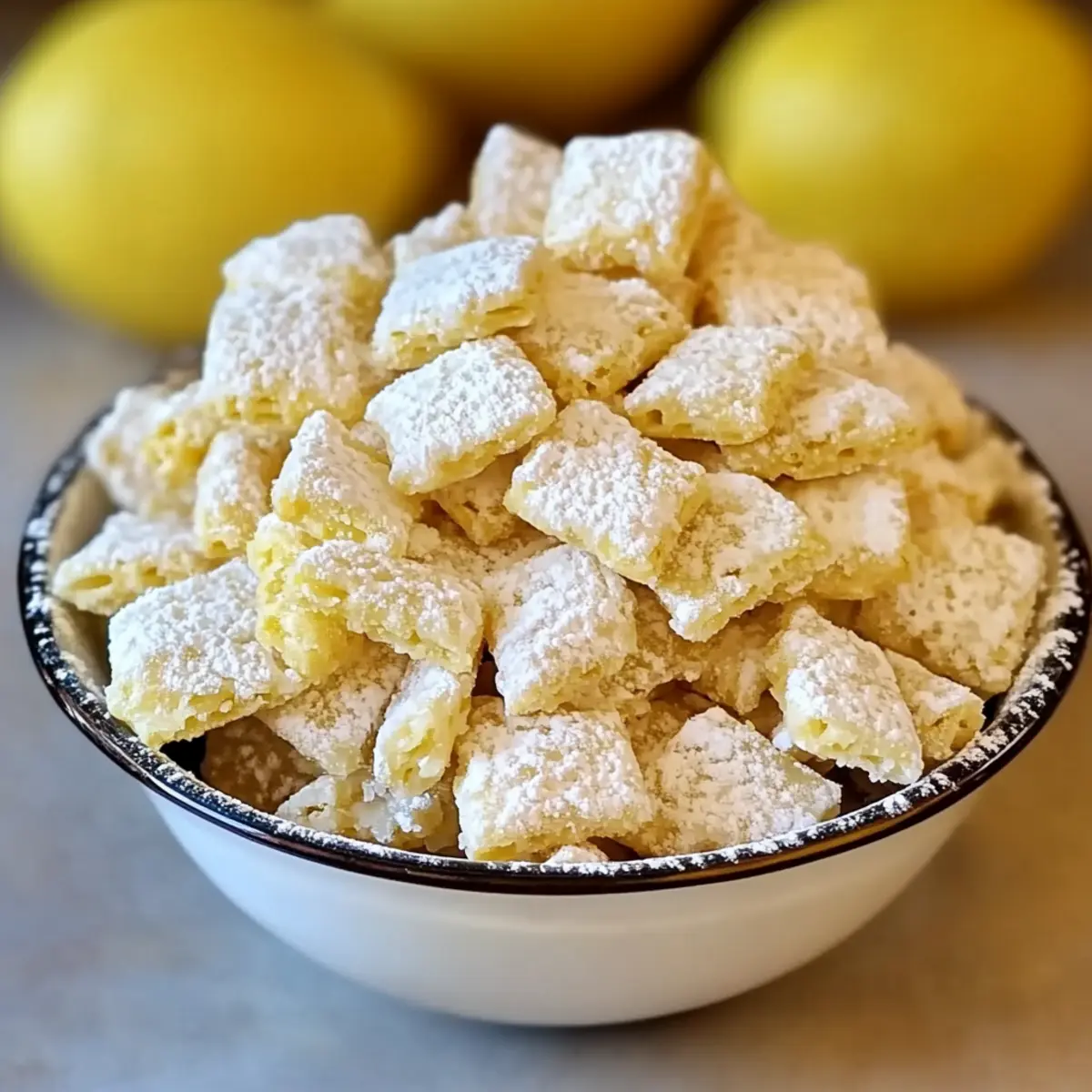 Zesty Lemonade Puppy Chow Snack That Brightens Your Day